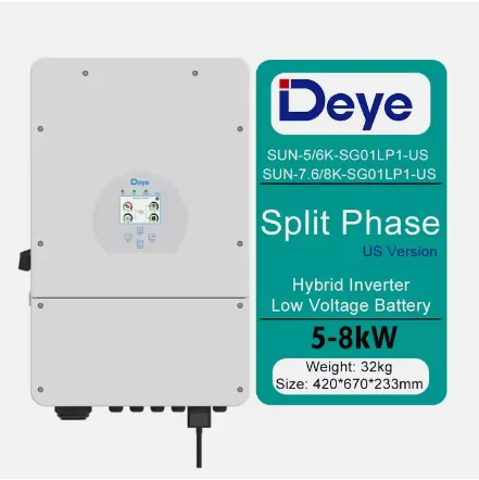 US Version SUN-5/6/8K-SG02LP2-US 5KW 6KW 8KW 10KW 12KW Split Phase Hybrid Solar Inverter Jamaica