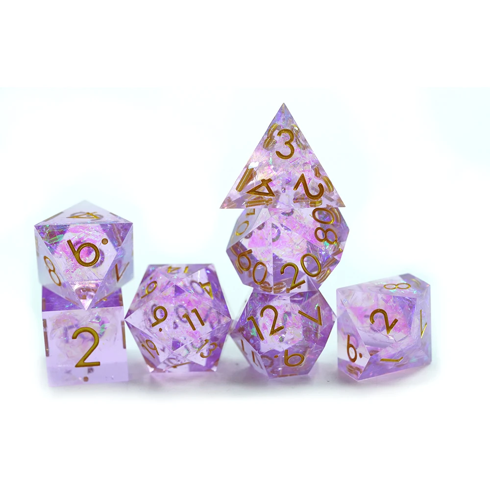 Käsityönä valmistettu Resina-Dragon and Dungeon RPG -nopparasia räätälöitävissä polyedrisissä lautapeli nopat 16 mm teräväreunaiset DND-nopat
