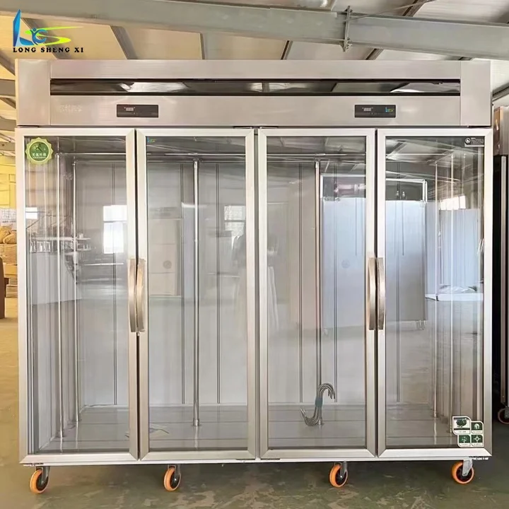 Glass Meat Hanging Refrigerator Meat Rack Fridge Meat Pork Beef Hanging Refrigerated Showcase Sausages