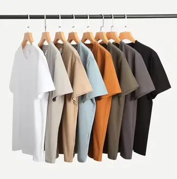 High Quality Cool Youth 220 Grams Tee Wholesale Custom T Shirts 100% Cotton Blank Plain Men's T-Shirts Crew Neck T Shirt