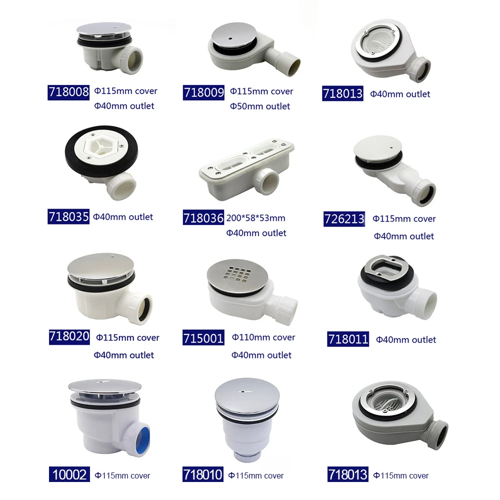 GUIDA 718020 Customized Wholesale Bathroom Plastic Shower Tray Drain Trap Waste