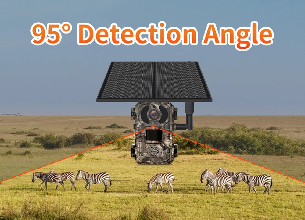 Field Observe Animals 4MP AU 4G 0.2S Fast Trigger PIR Motion Detection Battery Solar Wildlife Game Camera For Trail Hunting