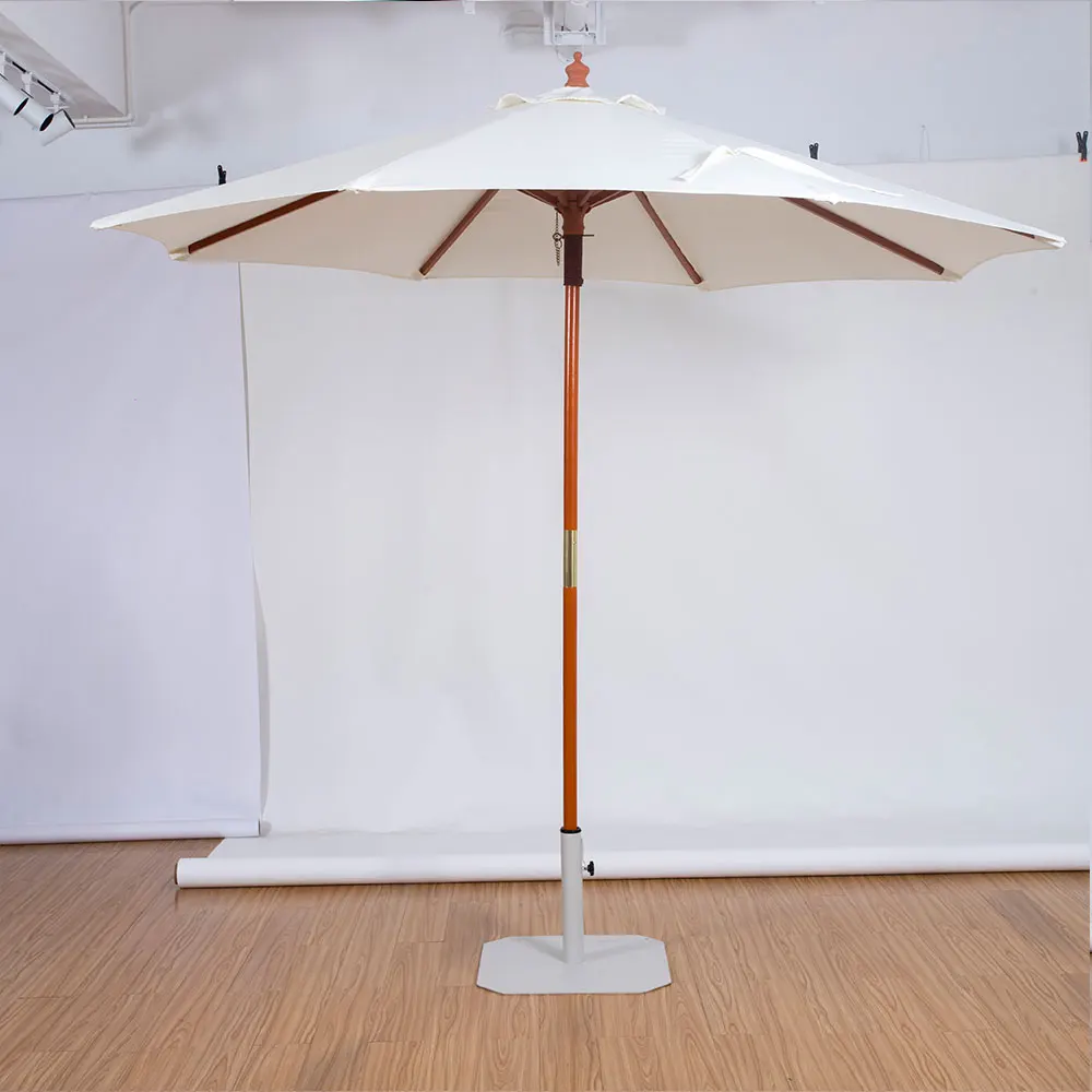 Commercial Luxury Outdoor Patio Garden Umbrella Wooden Parasol for Restaurant