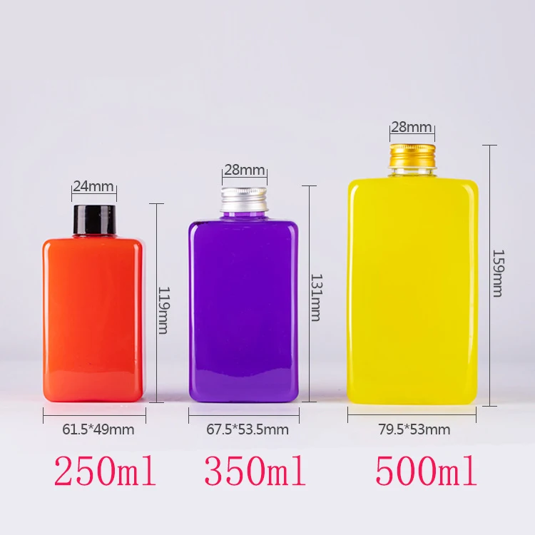 New Design 250ML 350ML 500ML Plastic Hip Flask Bottle. 8oz 12oz 16oz Liquor Whiskey Alcohol Flask