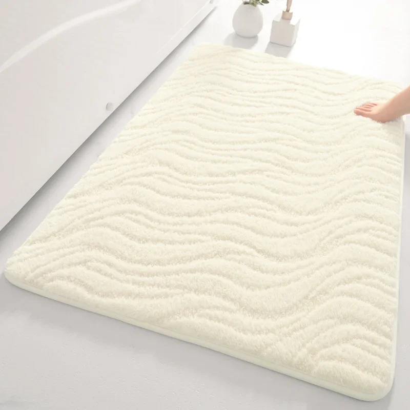 40*60cm 50*80cm Rectangle Shape 100% Polyester Imi-tation Rabbit Hair Environmental Protection Non Slip Bath Mat