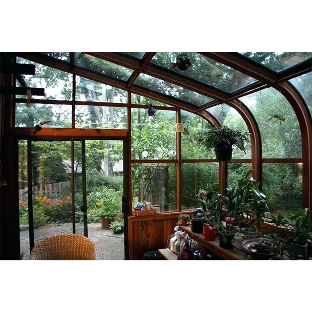 
 Горячая Распродажа, консерватория, Двойные изогнутые стеклянные сборные солнечные комнаты  