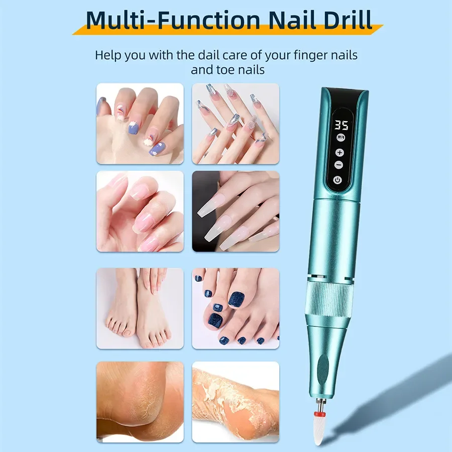 Duofu Professional High Power Gel Remover Pen Electric Nail Drill for Salon-Grade