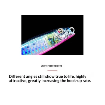 Factory Spot Wholesale Metal Lead Jig Lure Iron Plate Bait Hooks for Mackerel Sea Fishing 40g 60g Cross-Border Supply – Metal Jig – view 5