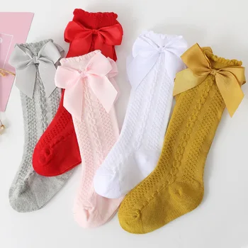 Baby Girls Socks Newborn Infant Toddler Kids Princess Bow Thigh Long Socks Stockings