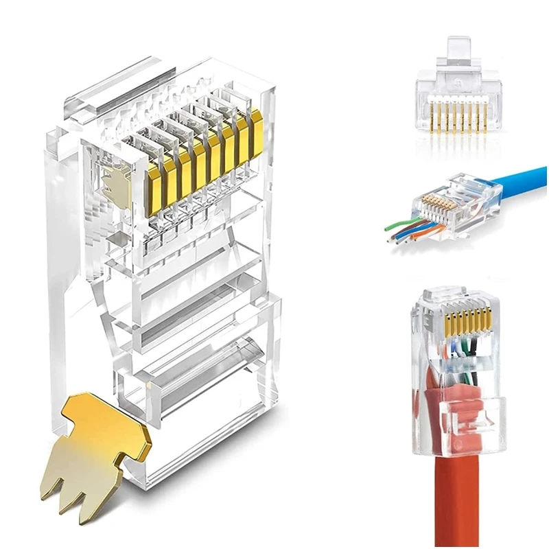 Network Cable Utp Rj45 Rg45 Pass Through Ethernet Rj45 8p8c Modular ...