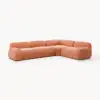 Tessuto Terracotta Vellutato Morbido a Trama Fine