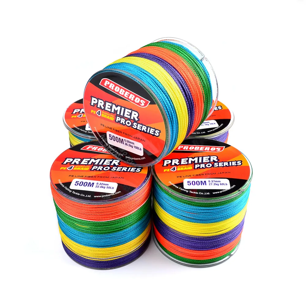 Proberos Braided Fishing Line, Rainbow Braided Fishing Line