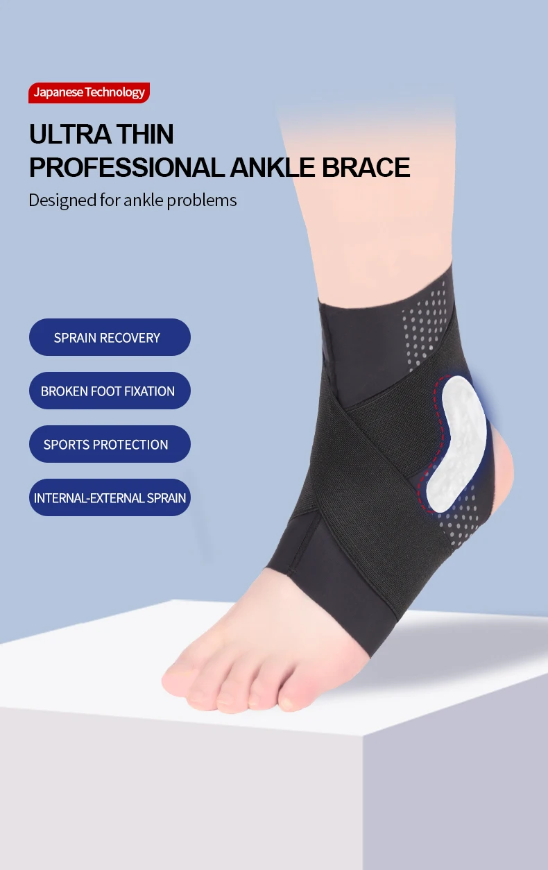 Foot Ankle Support Breathable Ankle Strap Brace Adjustable Ankle Wrap