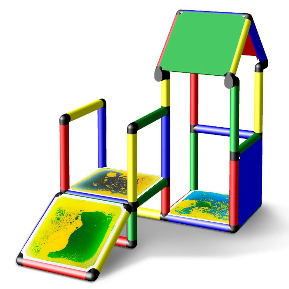 40CM PVC Children's Climbing Frame Accessories Safe Reliable Extrusion Toys Liquid Sensory Floor Tiles for 0-14 Years Old