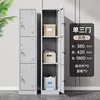 Single three-door wardrobe [gray and white]