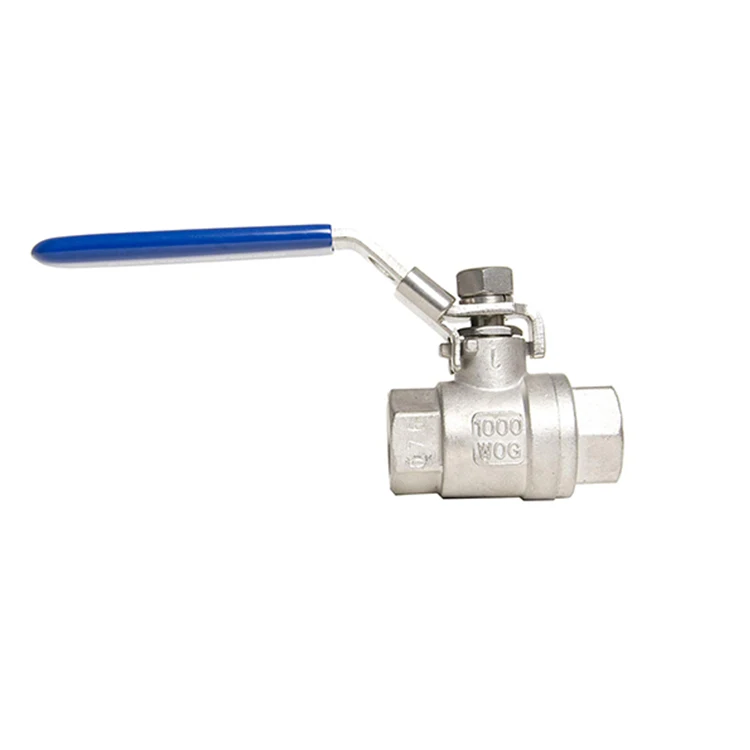 Stainless steel DN15~DN100 full bore threaded 2PC ball valve