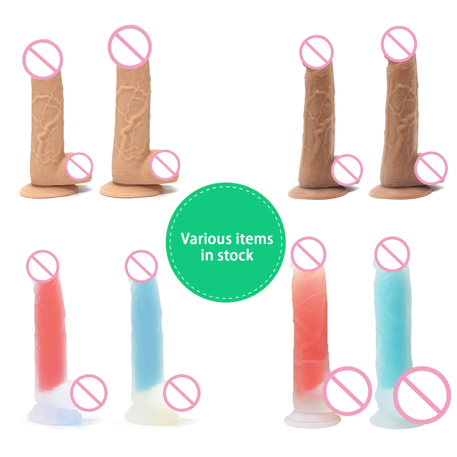 8 Inch Real Silicone Huge Big Penis Sex Dildo Adult Toy Strong Suction Cup Make Your Hands Free Love Magic/ ODM One Year 0.379kg