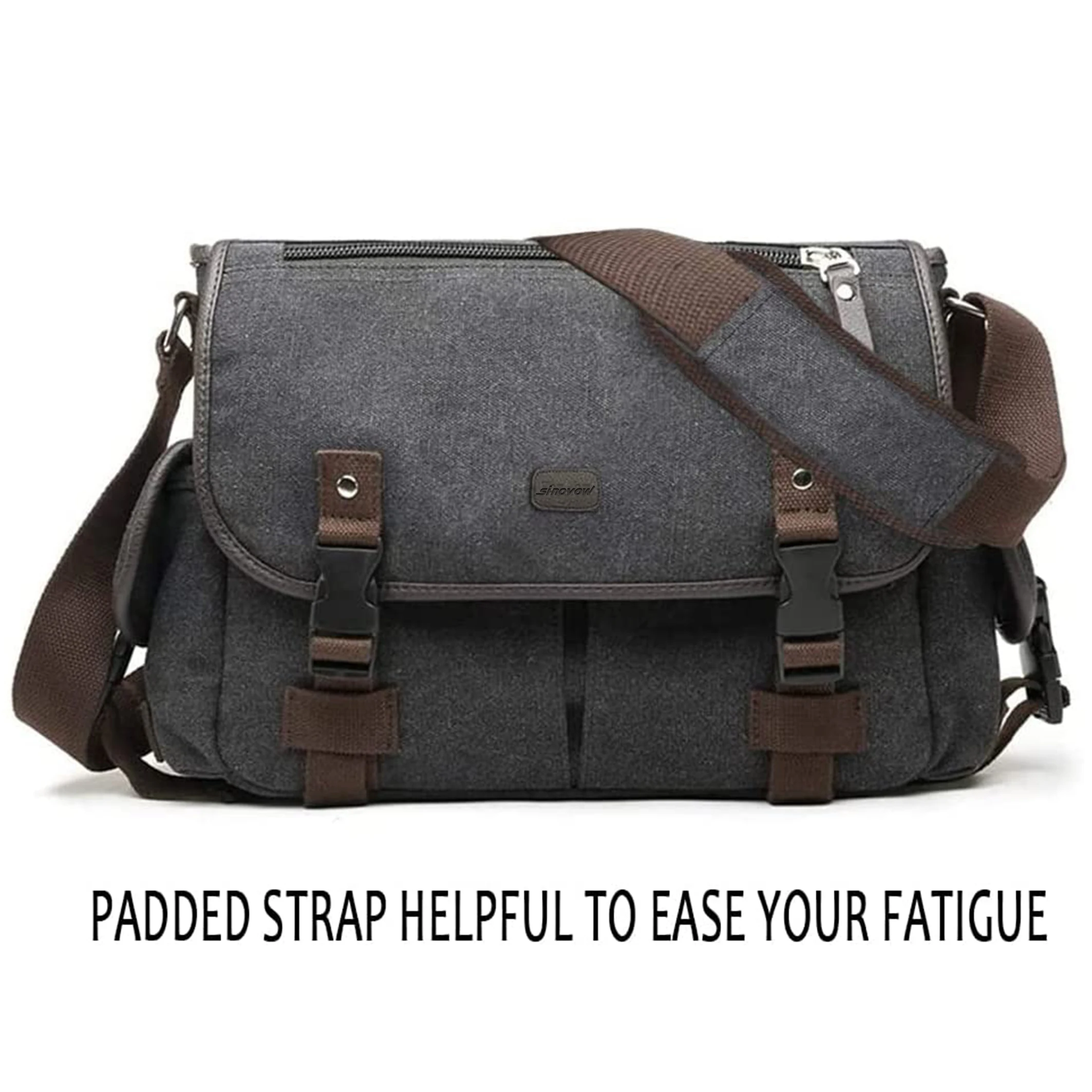 Wholesale Canvas Messenger Bags Vintage Briefcase Messenger Laptop Bag