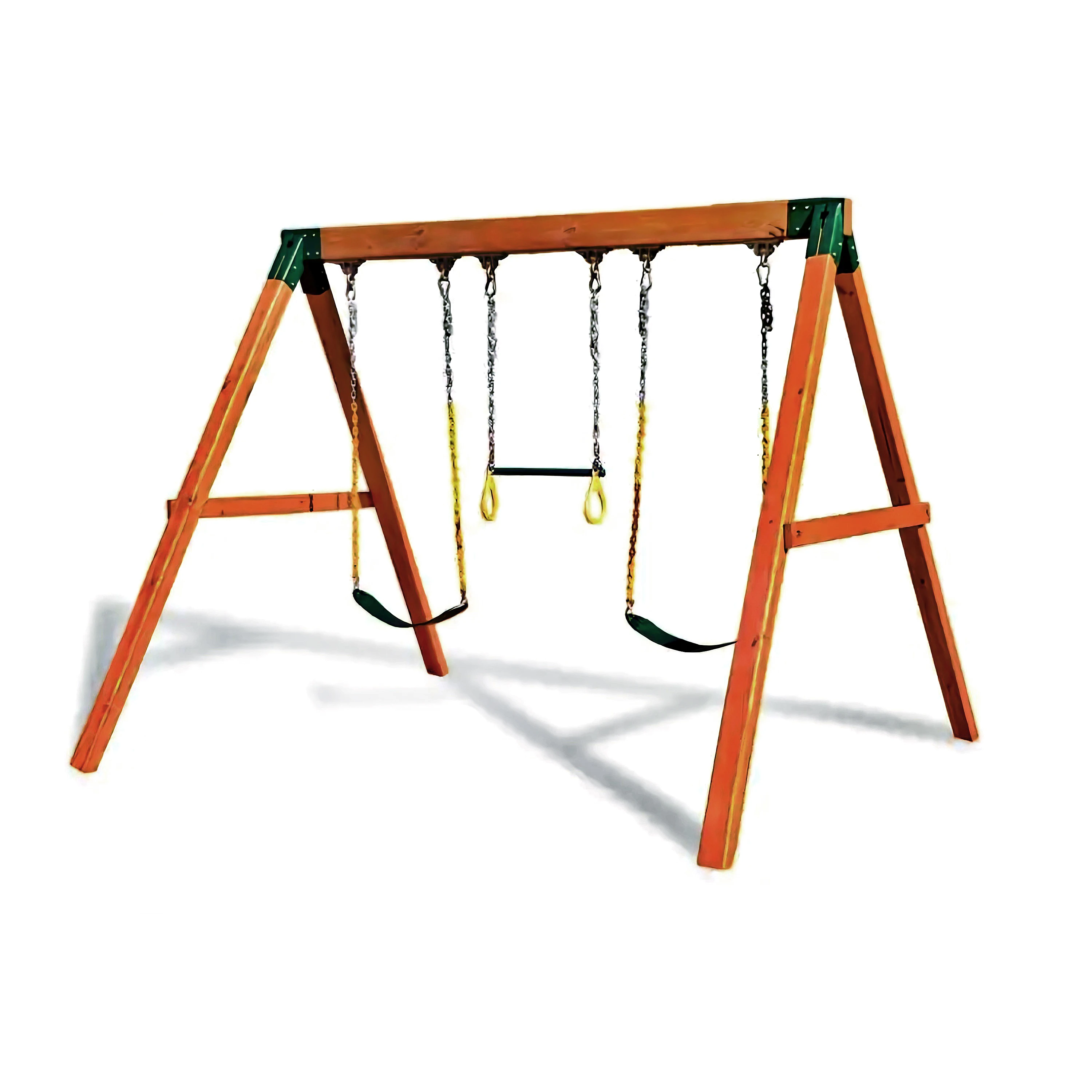 Customized Kids Toy Swing Set Outdoor Wooden Baby Swing Colorful Origin