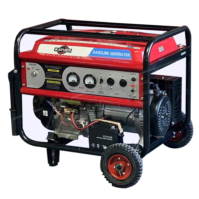 KATHER akciós 10kW 8kW 6kW 5kW 3kW benzinmotoros generátor hordozható kézi/elektromos indítású generátorok 4 ütemes 380V névleges feszültség