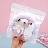 White -  Four-Piece Makeup Brush Set  (Zipper Bag)