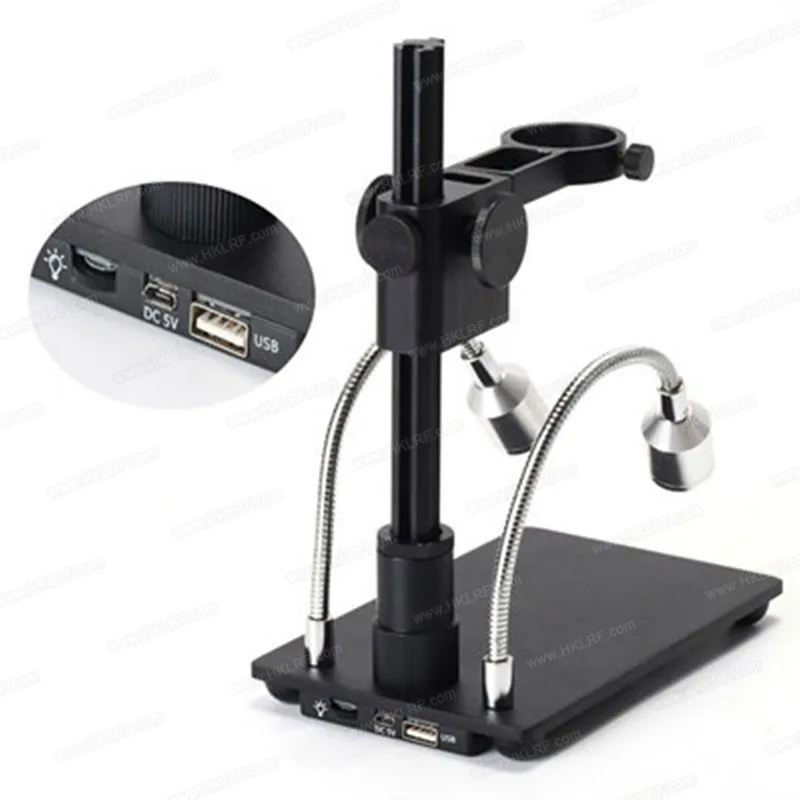 Two Output USB and H 1080P Heyear Microscope Camera with Stand and Light 48mp