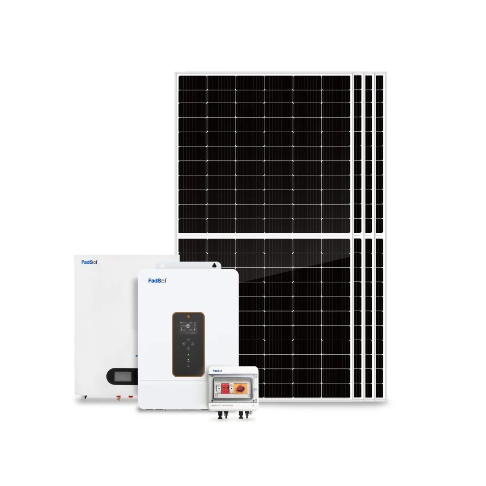 Onduleur solaire Système solaire 8kw avec batterie lithium Système d'énergie solaire hors réseau 110v standard américain  