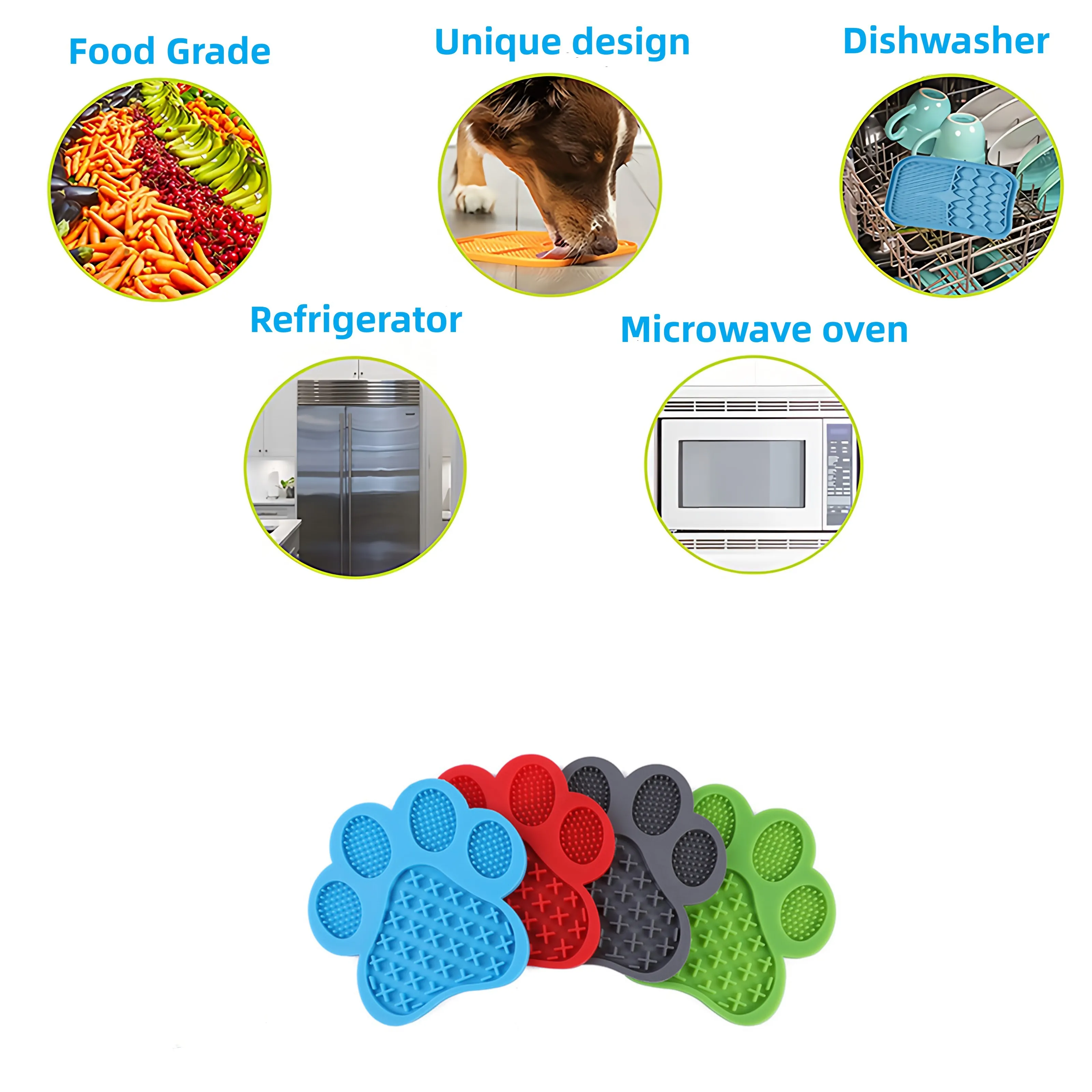 Kinpack Hot Selling Slow Feeded Dog Licking Mat Durable Silicone Lick