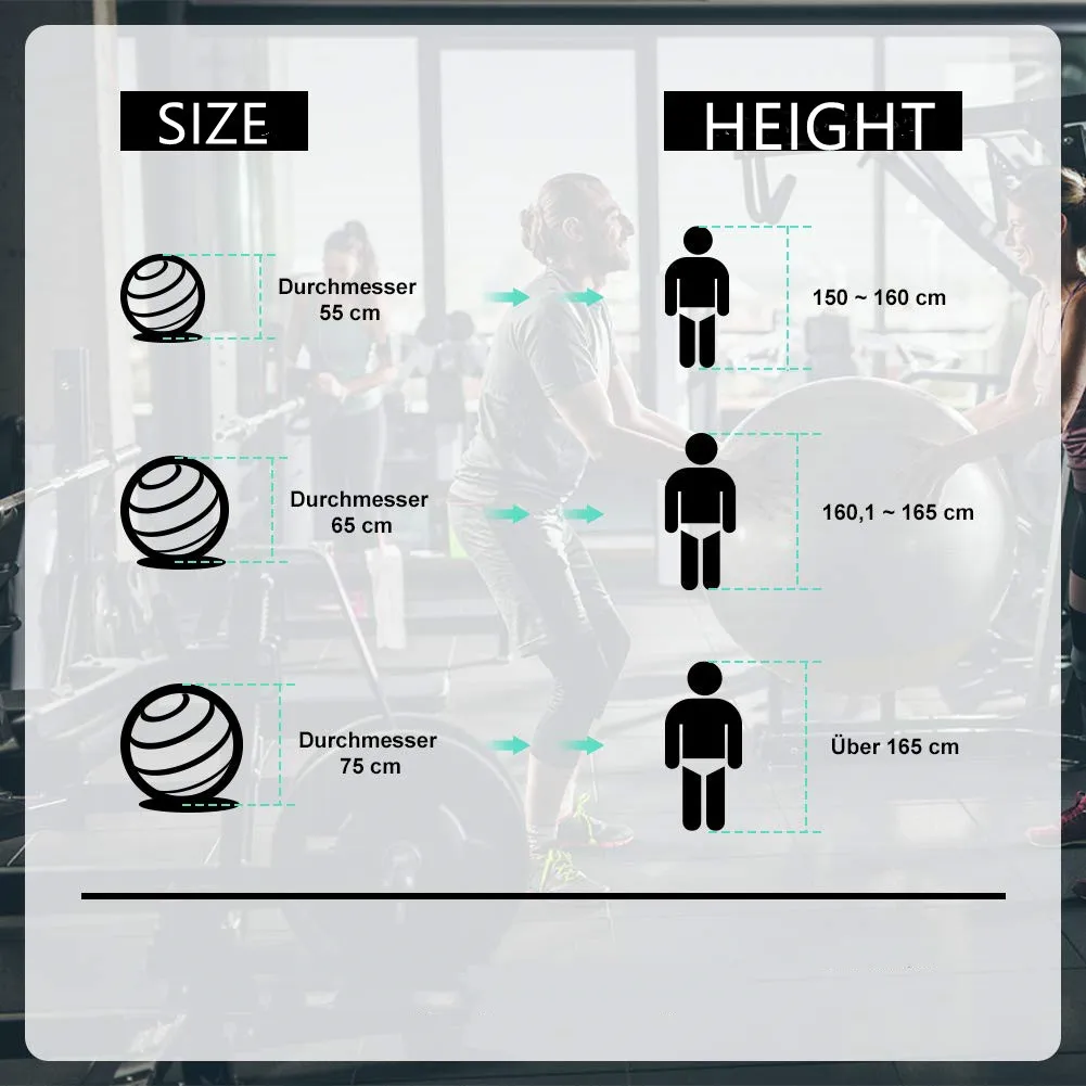 Custom Printed PVC Yoga Ball for Training and Exercise Fitness Inflatable Anti-Burst GYM Stability Ball supplier