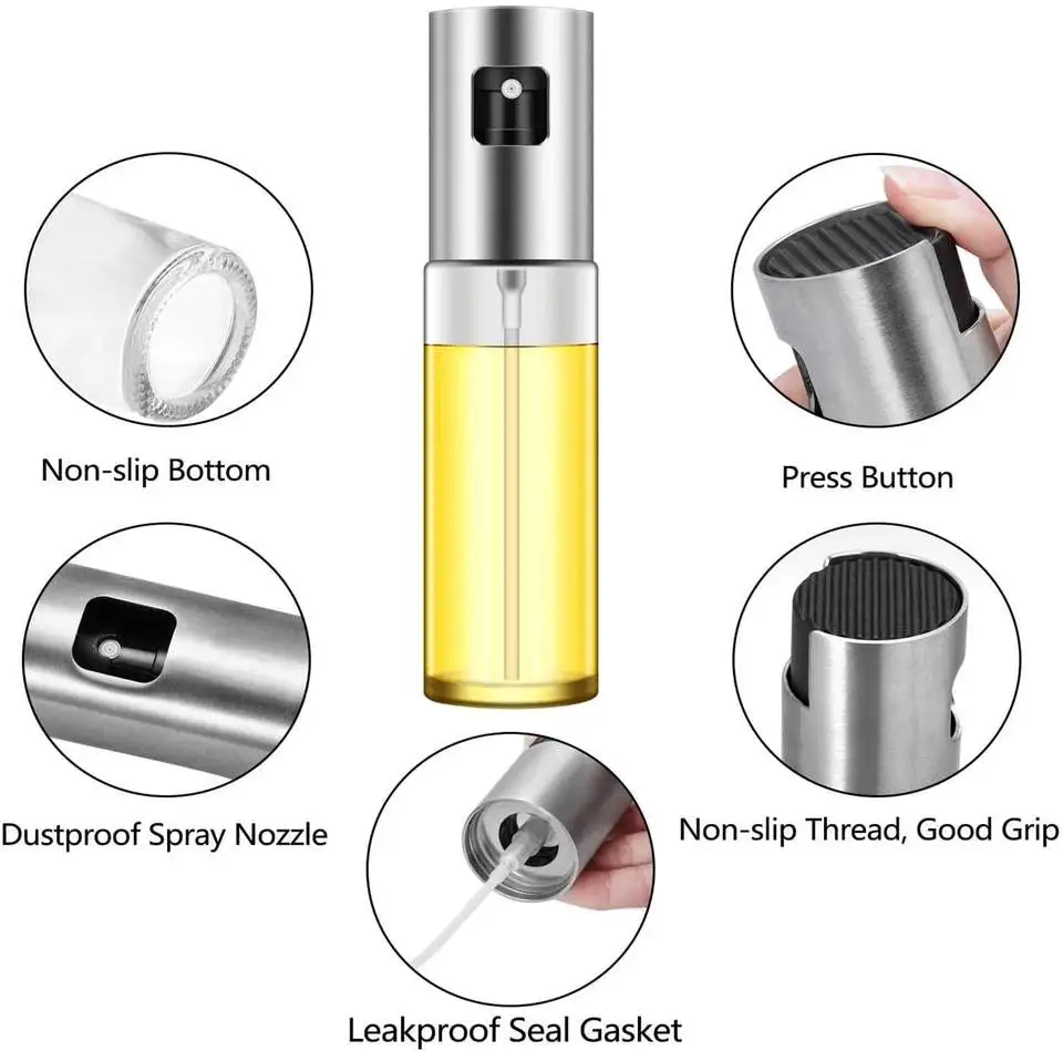 Hot Sales New 100ML Kitchen Spray Oil Bottle Portable Olive Oil Dispenser Spray Bottle Cooking Oil Container Bottles With Spray