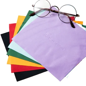 Wholesale Custom Logo 15*15cm Glasses Cleaning Cloth 15*18cm Microfiber Cleaning Cloth for Sunglasses Goggles Lcd Screen