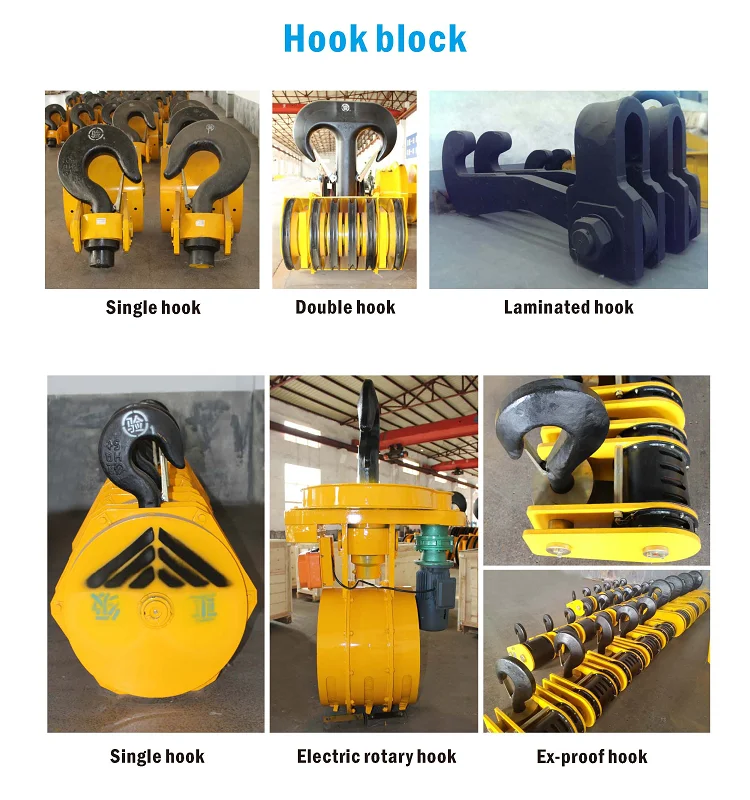 European Standard FEM DIN 30T Gantry Crane Lifting Hook Block with ...