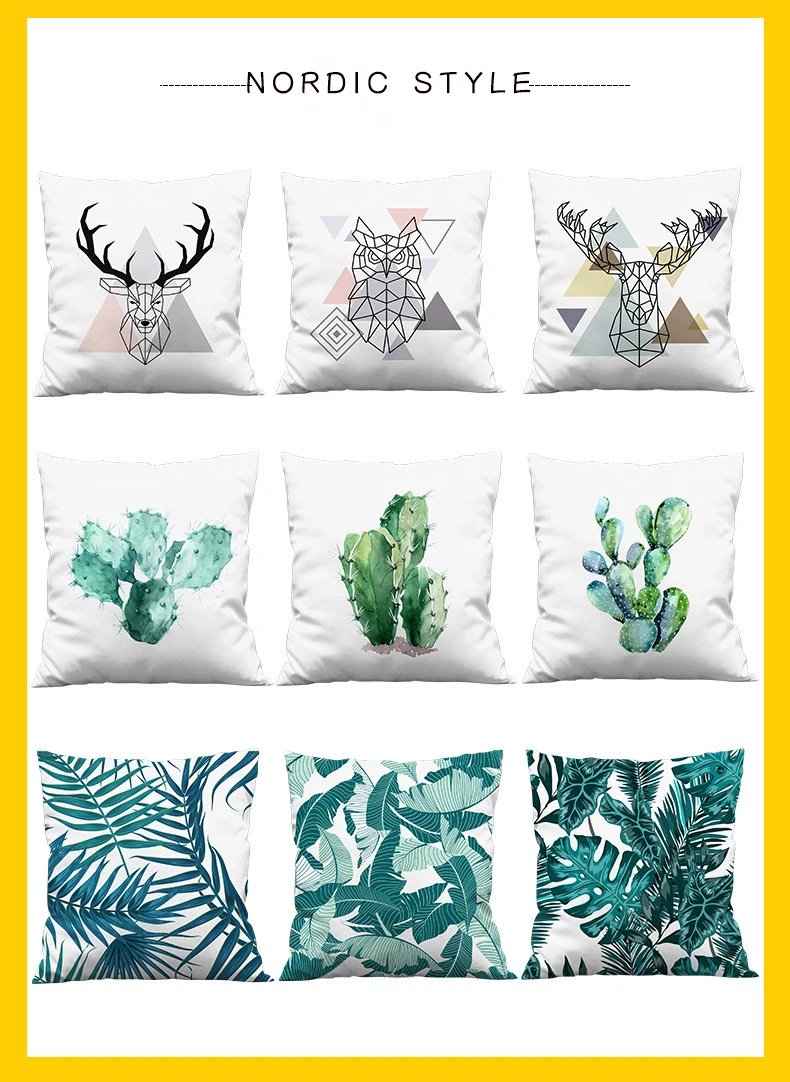 Factory Custom Throw Pillow Covers Linen Polyester Cotton Digital