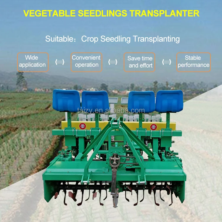 Chinese Onion Planter Machine 6 Row  Onion  Seedling Transplanter