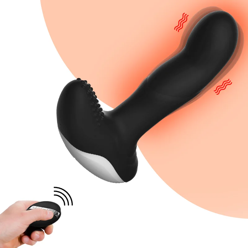 Hot Climax Male Prostate Massage Vibrator Charging Heating Up Dildo Remote Control Rotating Silicone Wholesale Butt Plug Panty picture