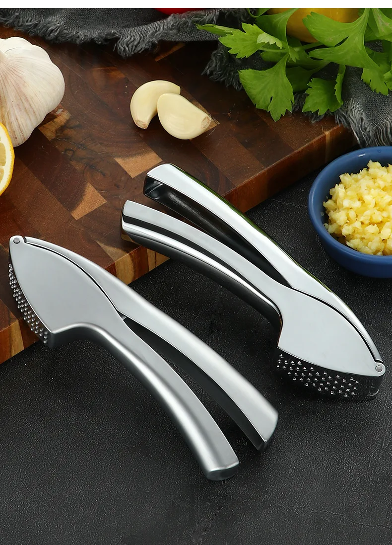Hot Selling Kitchen Gadgets Zinc Alloy Garlic Press Manual Garlic Crusher Press Buy Garlic