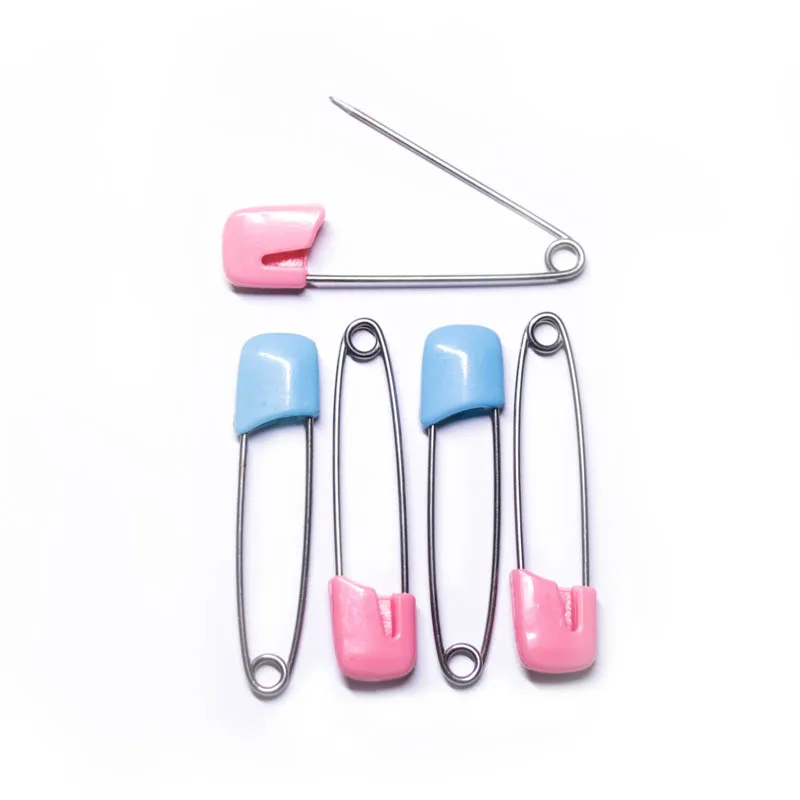 #1 Large Colored Safety Pins Diaper Pins Stainless Steel Safety Locking Baby Cloth Diaper Nappy Pins 