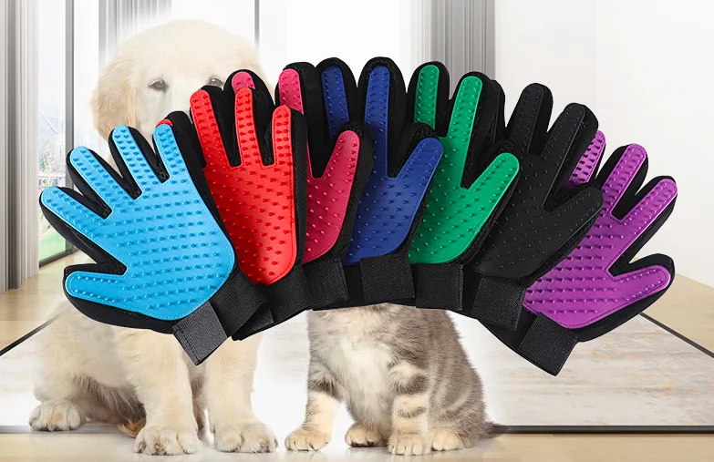 Hot Selling Dog Pet Grooming Gloves Bath Gloves Shower Massage Brush