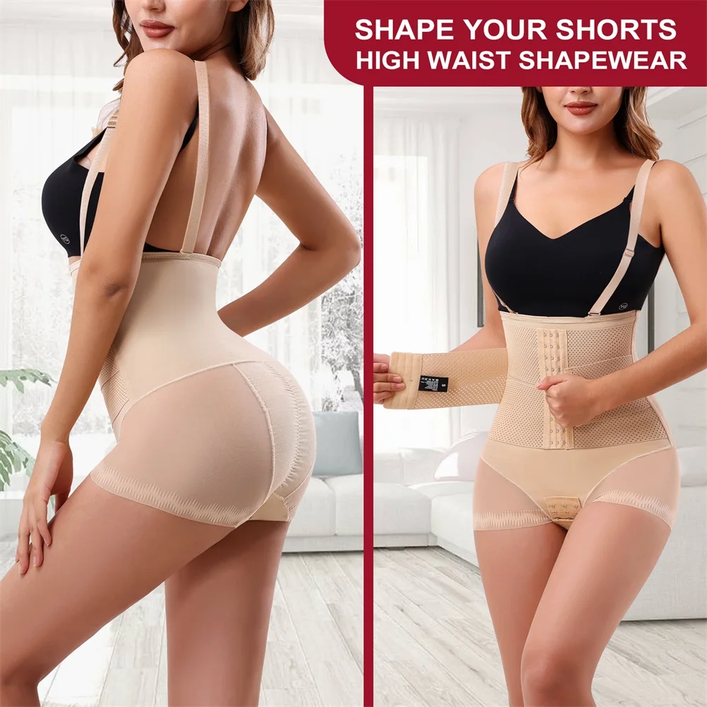 Wholesale Full Body Butt Lift Shaping Panties Underwear Shoulder Strap Tummy Control Shapewear Women Waist Trainer Shaper factory