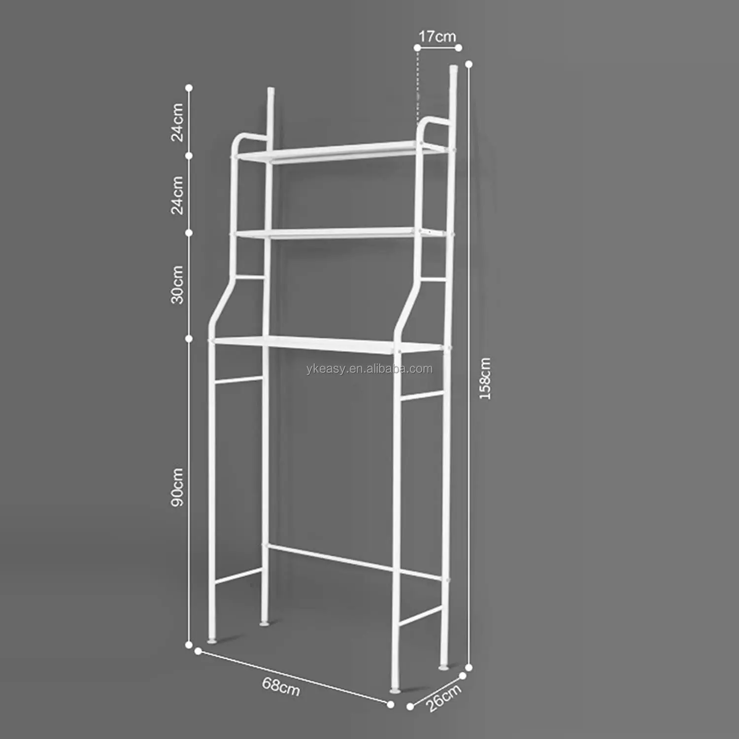 KEAVY Over The Washer Storage Shelf, 3 Tier Above Toilet Shelves, Over The  Dryer Storage Shelf with Shelves, Laundry Room Organization Shelves