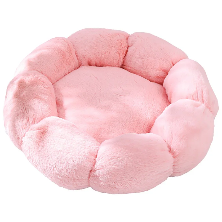 Bow Wow Pet Ultra Plush Donut Dog Bed - 22 Inch Round Shaggy Pet Bed, Pink - View #13