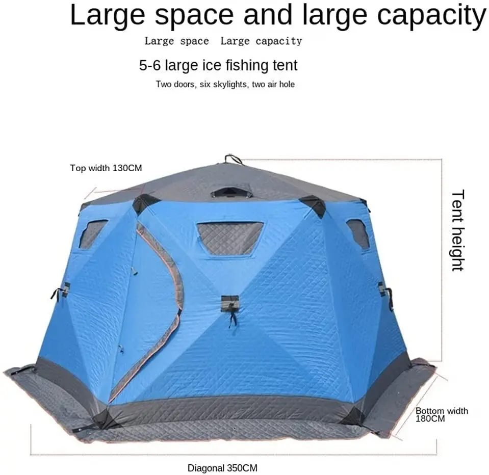 Portable Insulated Camping Ice Cube Winter Fishing Tent Winter