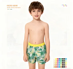 Custom Design Brand Hawaii Seaside Holiday Clothing Shorts Swim Surf Athletic Sports Training Fishing Elastic Boys Beach Shorts