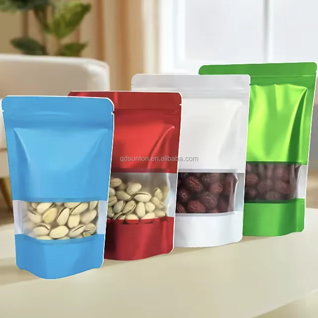 Custom Print Zip Lock Stand up Pouch Plastic Food Packaging Bags