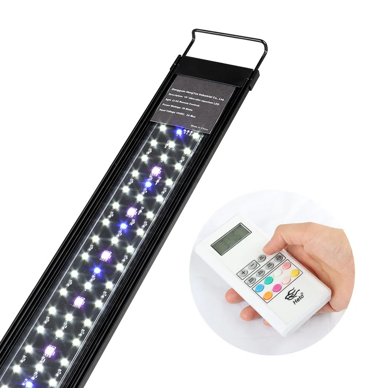Heto Aluminum Alloy Shell ,Extendable Remote Controller Freshwater Fish tank Planted Aquarium Lights for Live Plant tank
