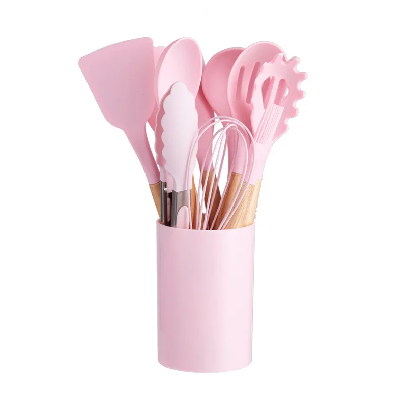 product wholesale custom nonstick 12 sets of silicone kitchen utensils environmental protection kitchen utensils set-64