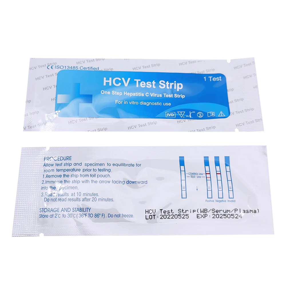 Medical Disposable Infectious disease 1 Step Quick Check 2.5 mm WB/Serum/Plasma HCV Test Strip HCV manufacture