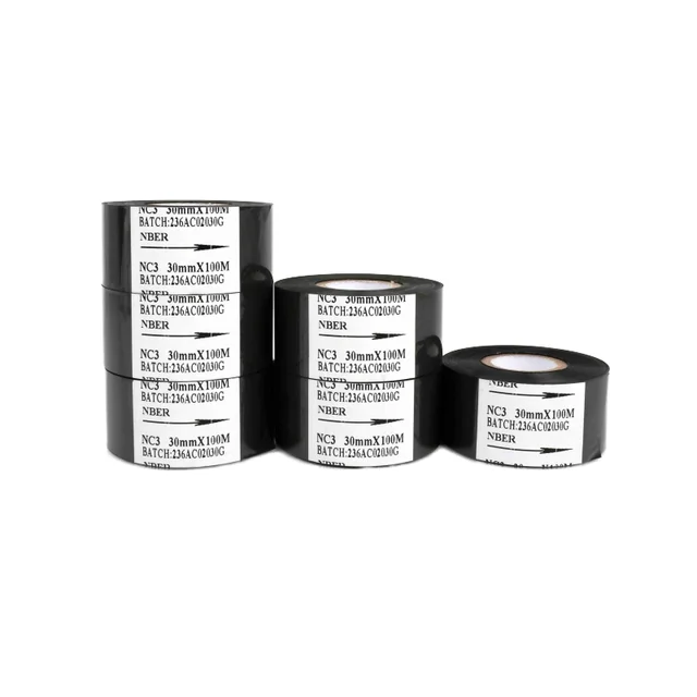 Dk SCF900 30mmX100m BK Heat Transfer PET Ribbons for HP241B/HP241G Hot Coding Machines Paper Use 2