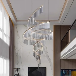 Large Customized Hotel Lobby Restaurant Villa Staircase Decoration Large Led Chandelier
