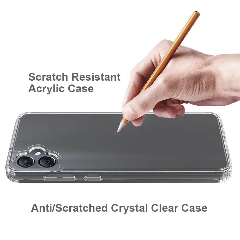 Transparent Phone Case 2 In 1 For Samsung Galaxy A05 Clear Drop Proof Cases Luxury Design Anti Scratch Tpu Pc Sjk318 details